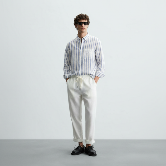 Men's Linen Trousers Santorini - Veltic