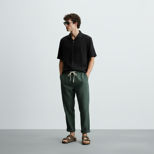 Men's Linen Trousers Ischia - Veltic