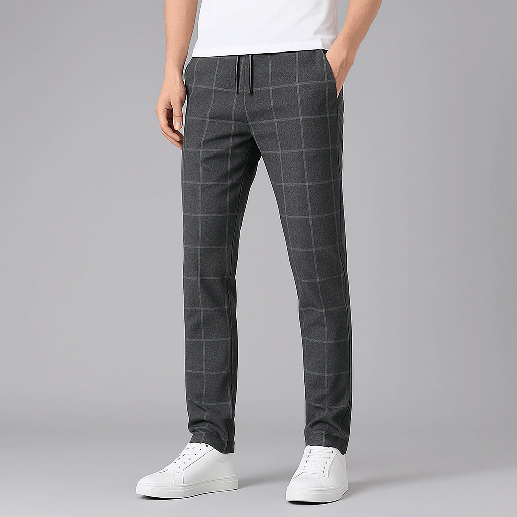 Men's Checked Dress Trousers - Veltic