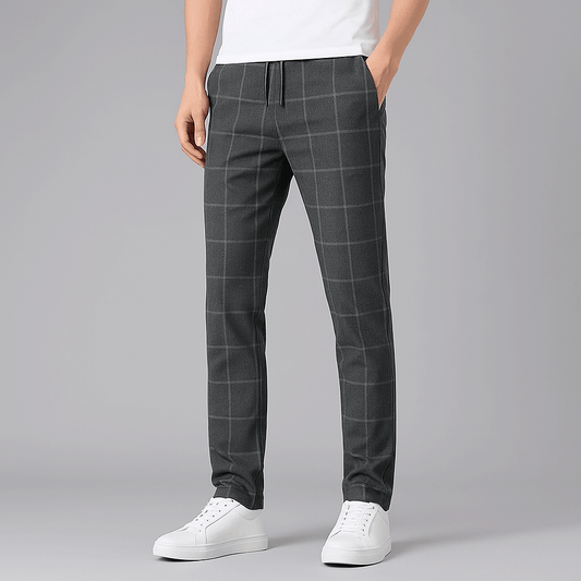 Men's Checked Dress Trousers - Veltic