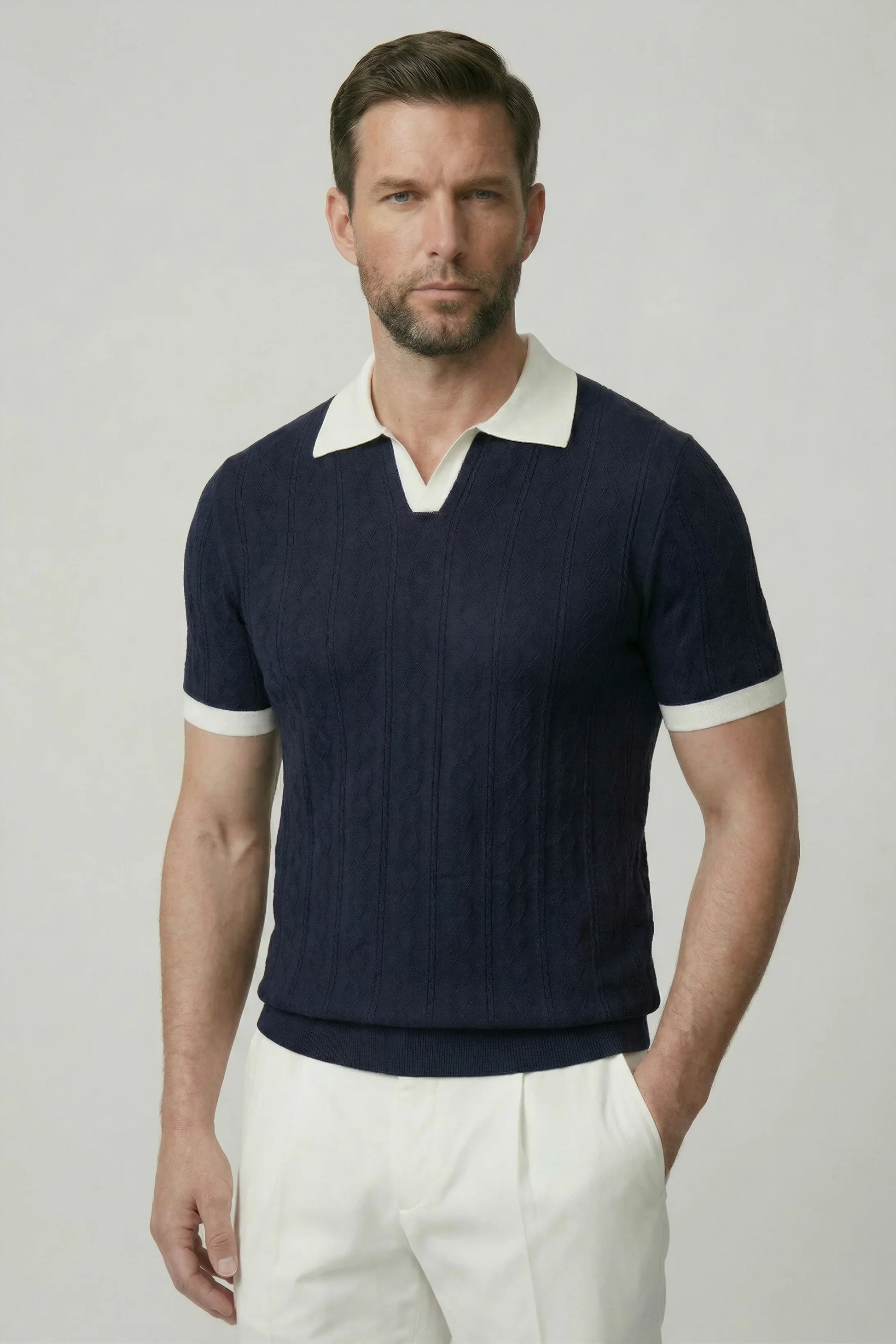 Veltic Men's Madrid Knit Polo Shirt - Veltic