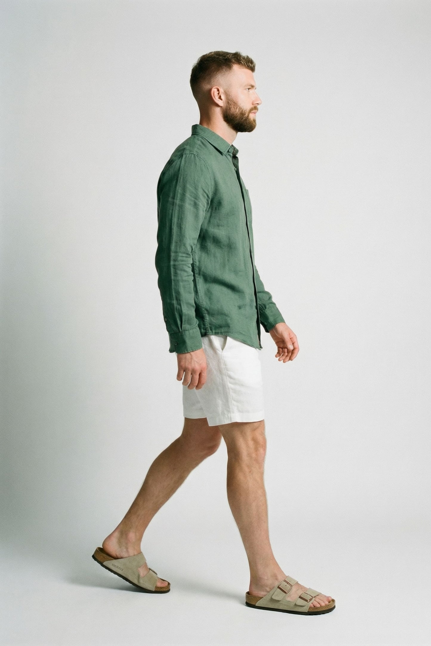 Men's Linen Shirt with Pocket - Veltic