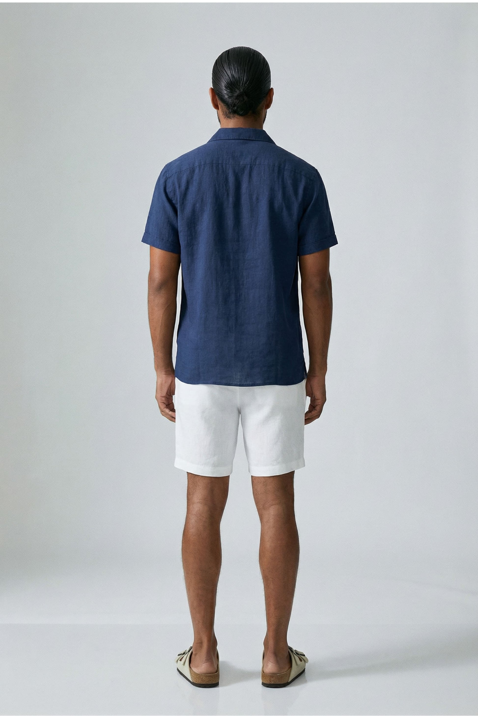 Men's Linen Shirt with Tourist Collar - Veltic