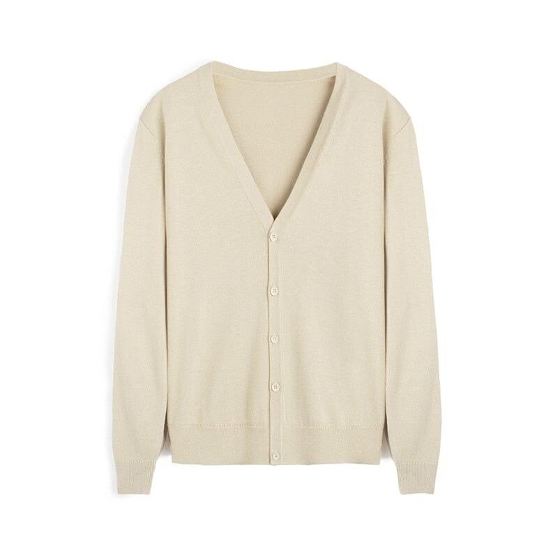 Men's Casual V-Neck Lightweight Knit Cardigan - Veltic