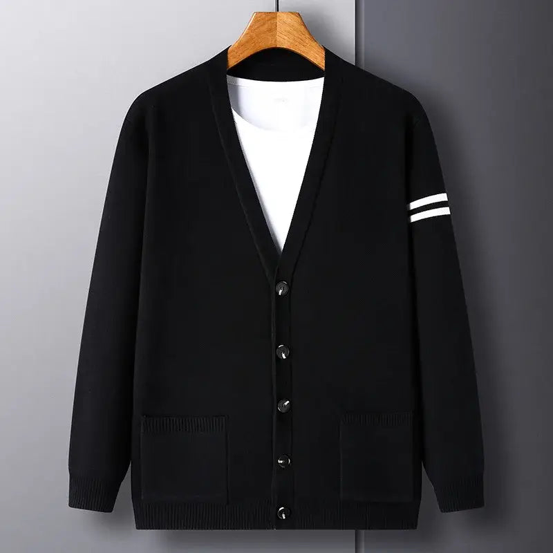 Men's Wool V-Neck Cardigan - Veltic