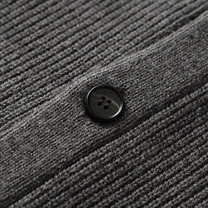 Men's V-Neck Merino Wool Cardigan - Veltic