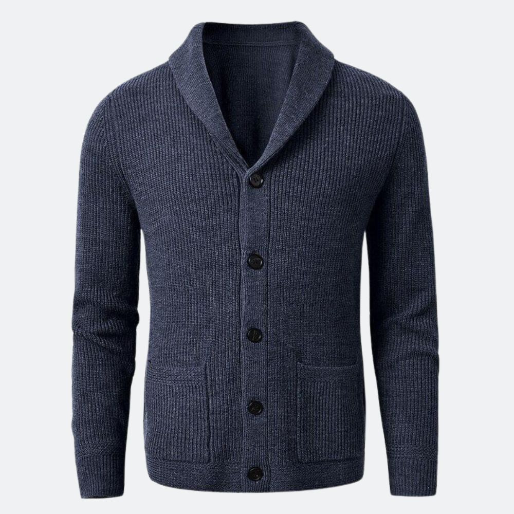 Men's V-Neck Merino Wool Cardigan - Veltic