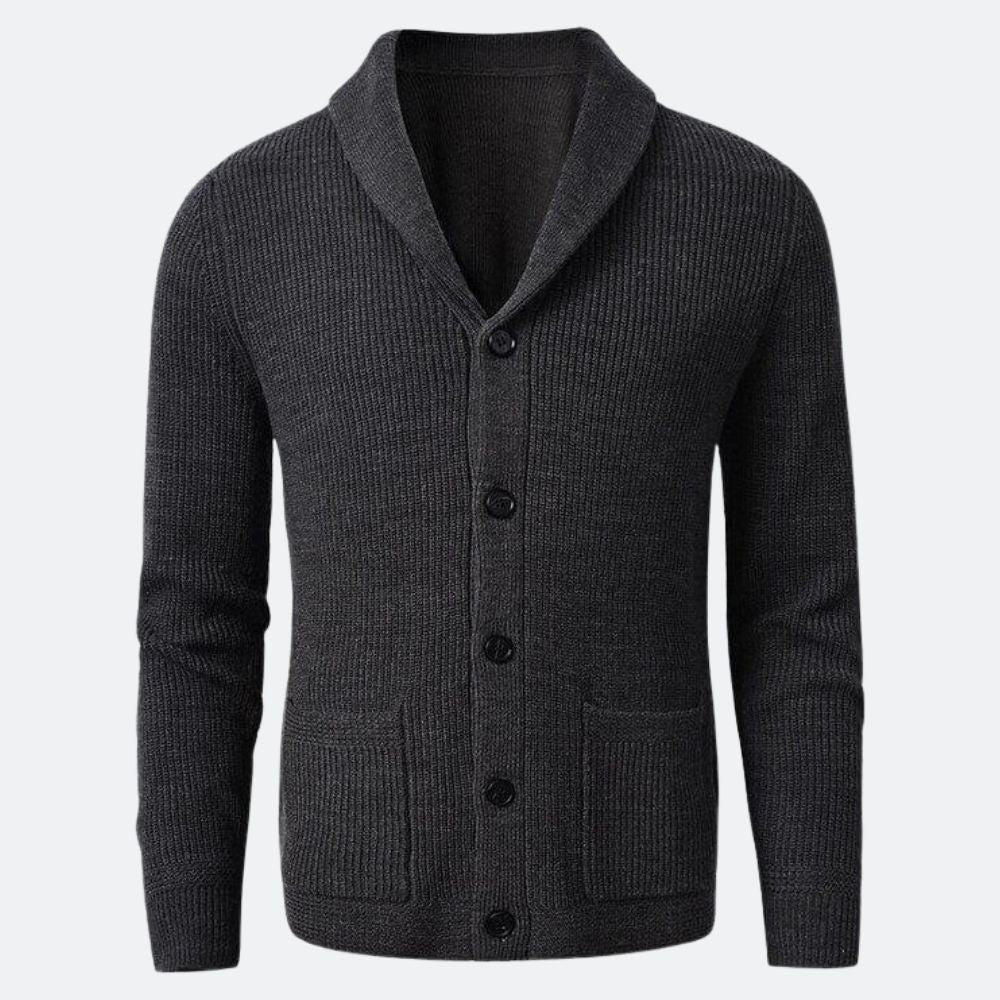 Men's V-Neck Merino Wool Cardigan - Veltic