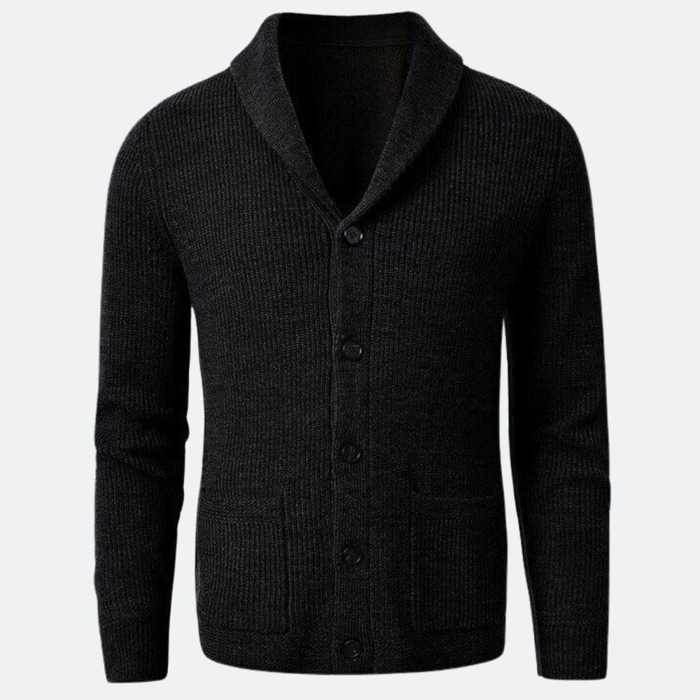 Men's V-Neck Merino Wool Cardigan - Veltic