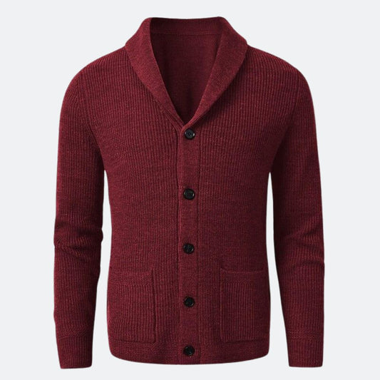 Men's V-Neck Merino Wool Cardigan - Veltic