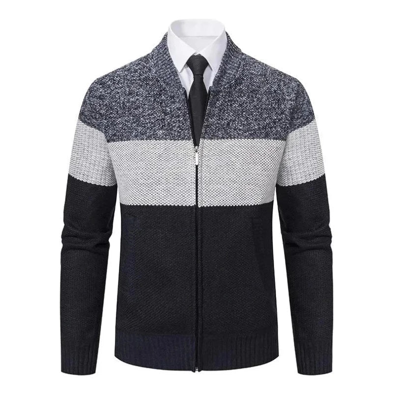 Men's Lightweight Knit Cardigan with Central Zipper Logan - Veltic