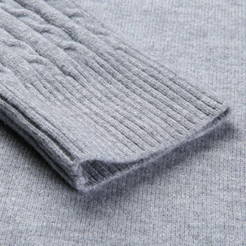 Men's Wool Cardigan with Central Zipper - Veltic