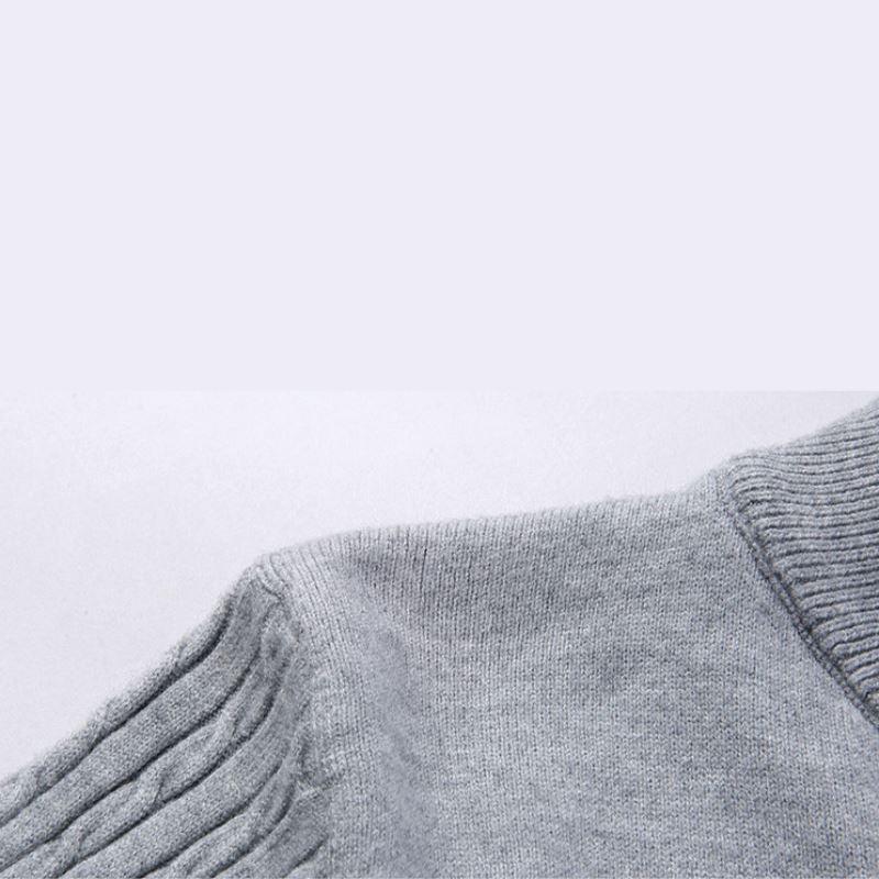 Men's Wool Cardigan with Central Zipper - Veltic