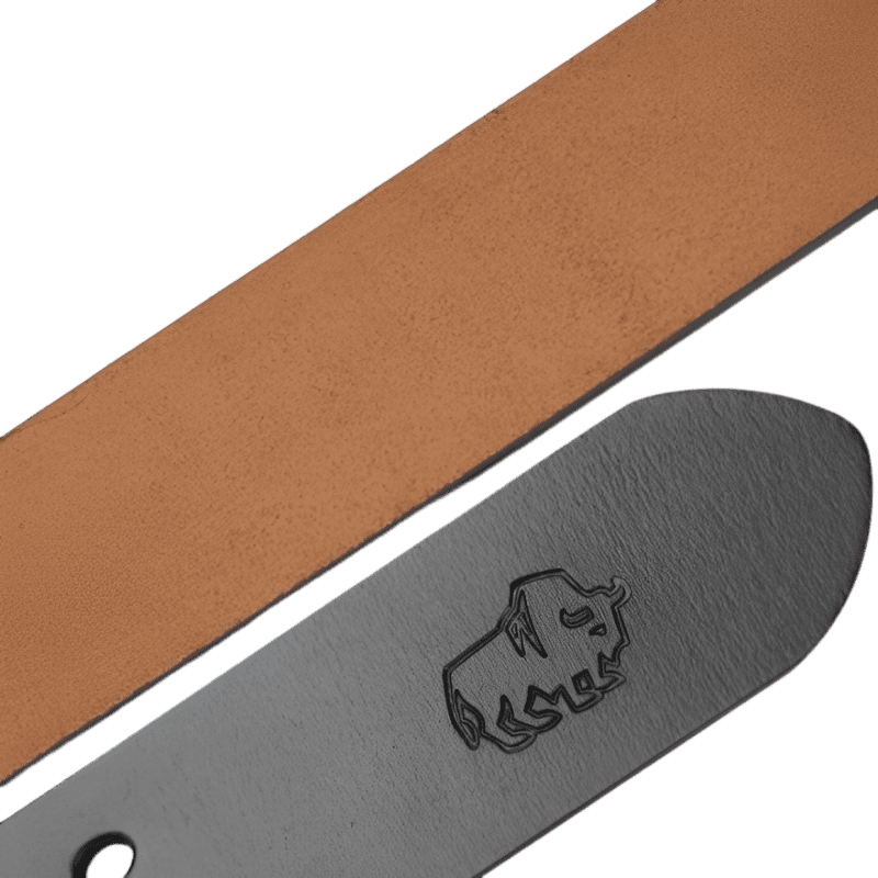 Men's Leather Belt Veltic Bison Denim - Veltic