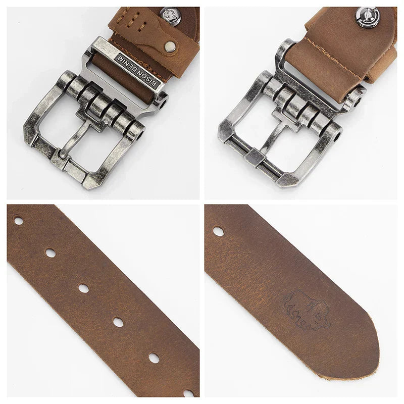 Men's Leather Belt Veltic Denim - Veltic