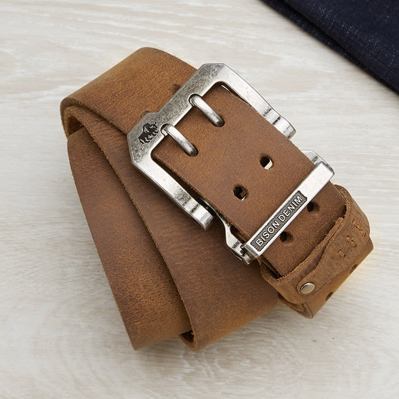 Men's Leather Belt Veltic Denim - Veltic