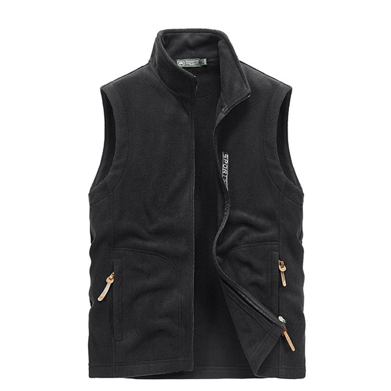 Men's Knitted Vest with Reinforced Collar - Veltic