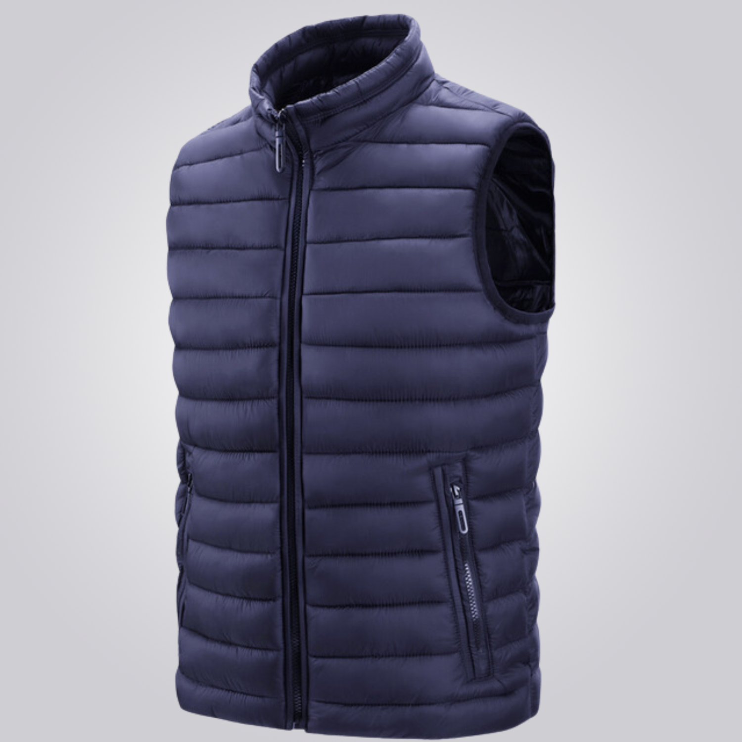 Men's Quilted Puffer Vest with Zipper - Veltic