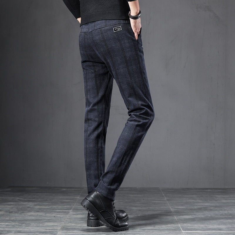 Men's Checked Tailored Trousers - Veltic