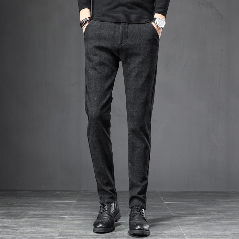 Men's Checked Tailored Trousers - Veltic