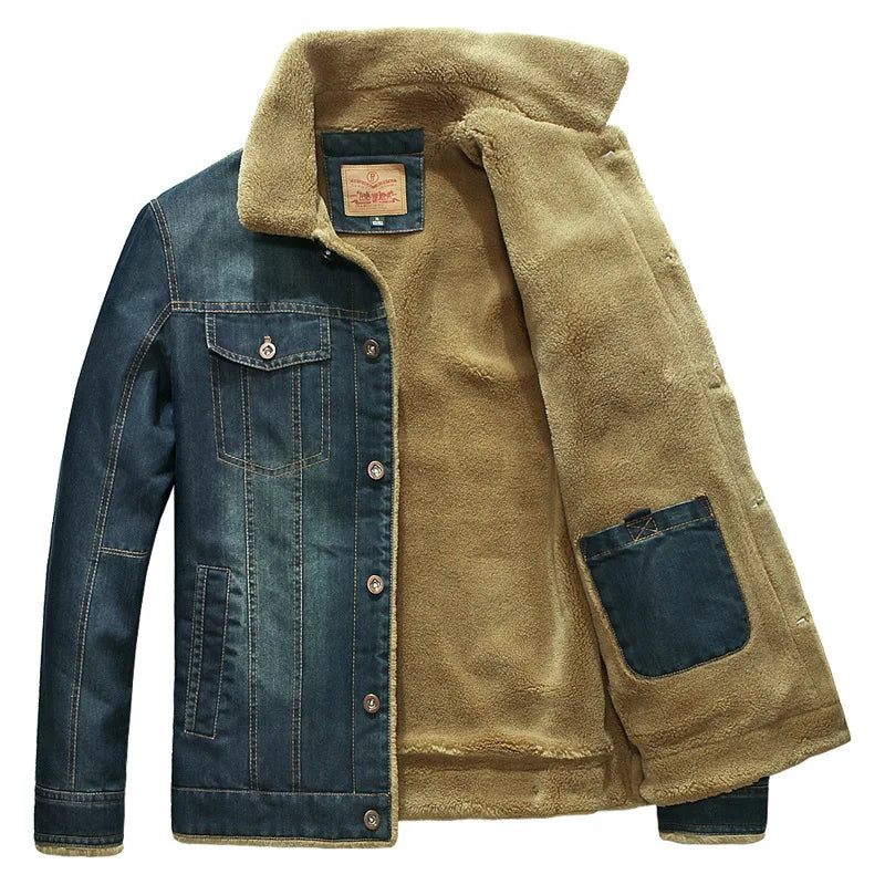 Men's Quilted Denim Jacket Dracen - Veltic