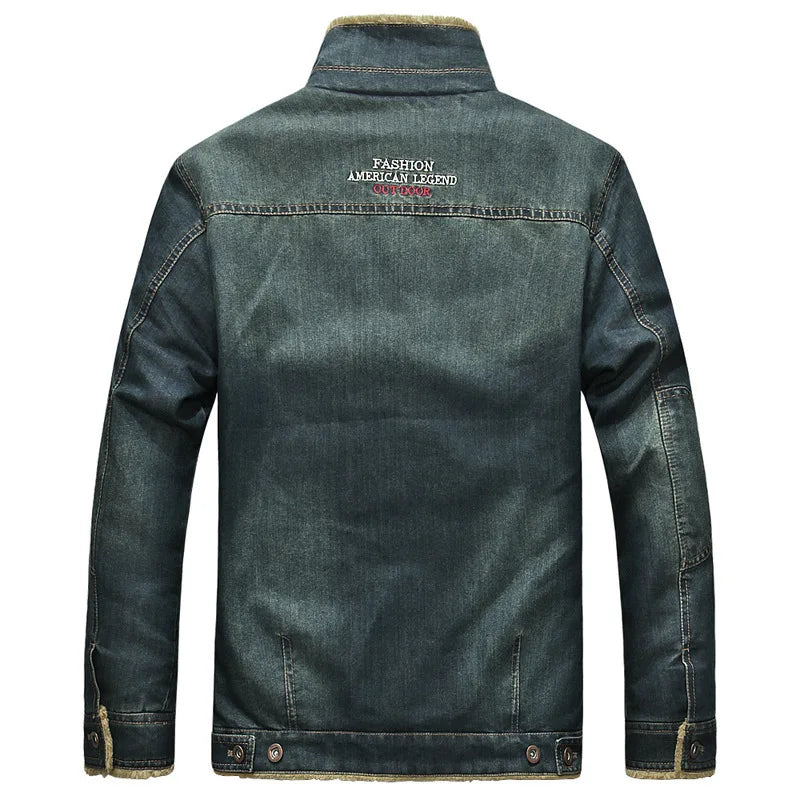 Men's Quilted Denim Jacket Dracen - Veltic