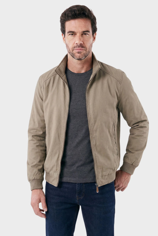Men's Timeless Bomber Jacket with Structured Collar - Veltic