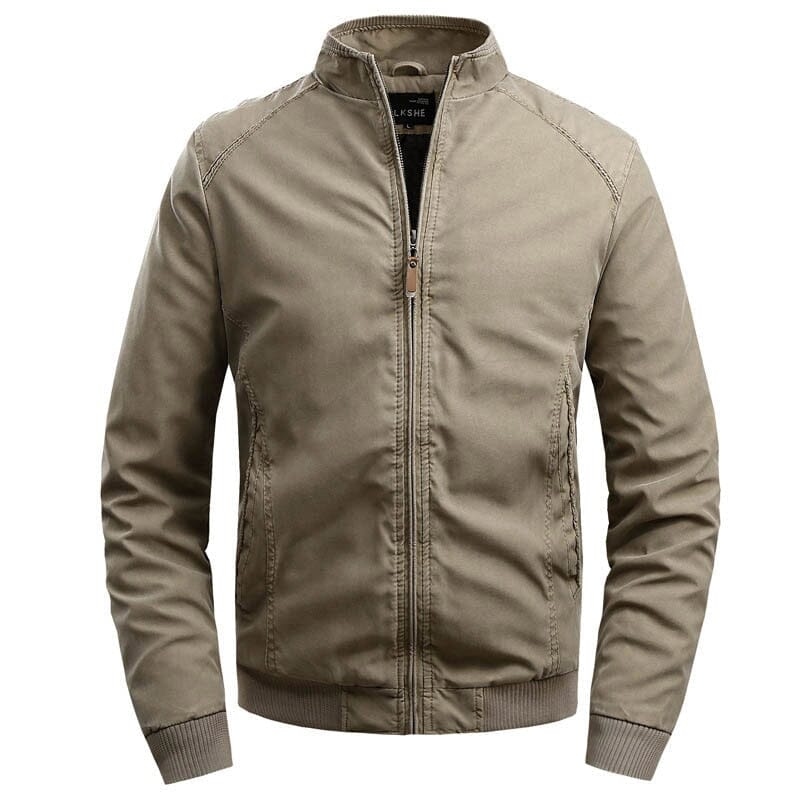Men's Timeless Bomber Jacket with Structured Collar - Veltic
