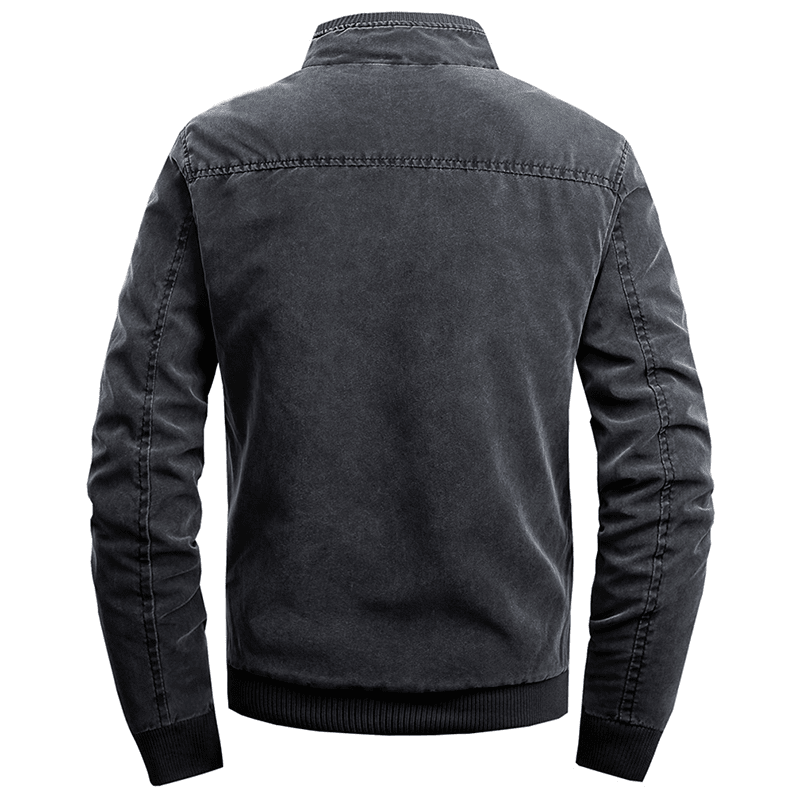 Men's Timeless Bomber Jacket with Structured Collar - Veltic