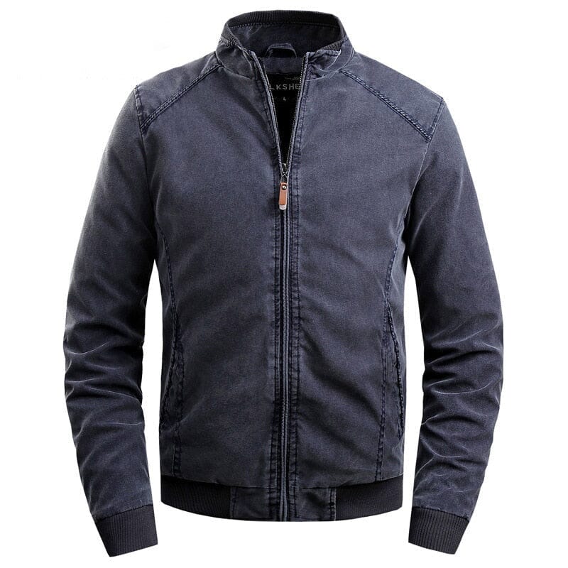 Men's Timeless Bomber Jacket with Structured Collar - Veltic