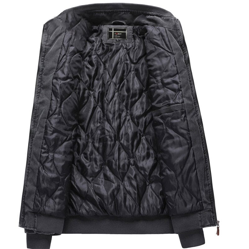 Men's Timeless Bomber Jacket with Structured Collar - Veltic