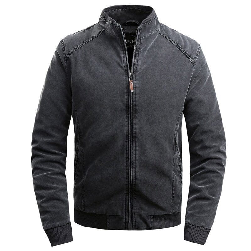 Men's Timeless Bomber Jacket with Structured Collar - Veltic