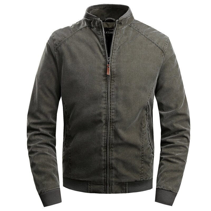 Men's Timeless Bomber Jacket with Structured Collar - Veltic