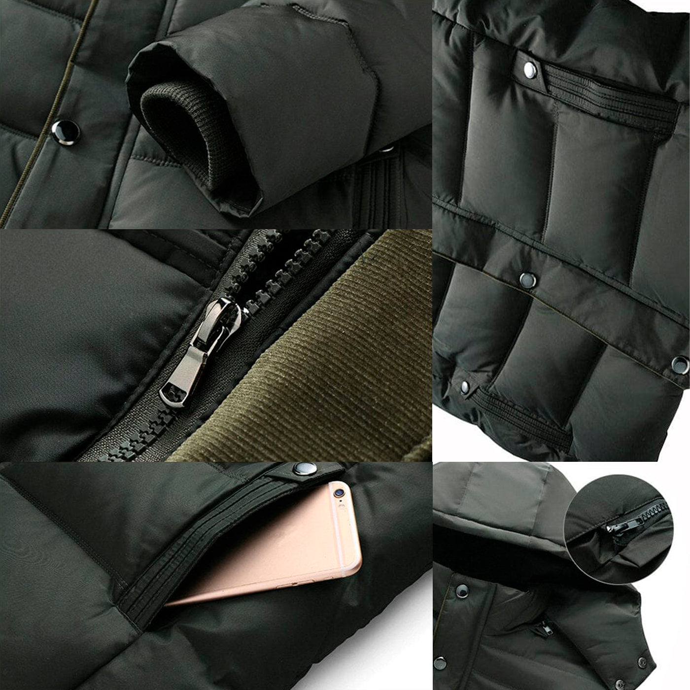 Veltic Men's Puffer Jacket with Wool Lining and Removable Hood - Veltic