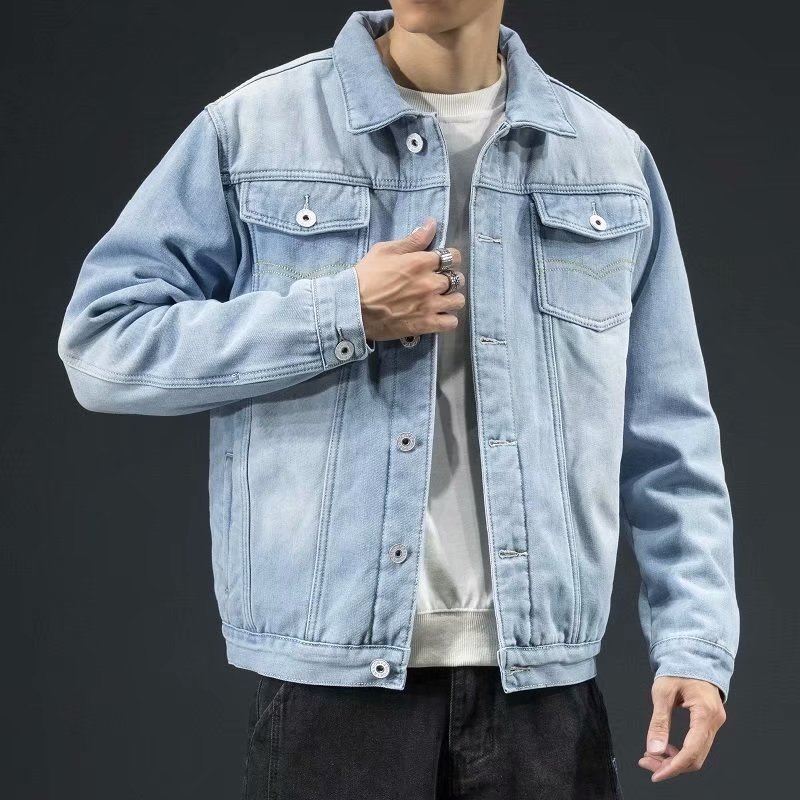 Men's Quilted Trucker Denim Jacket with Wool Lining - Veltic