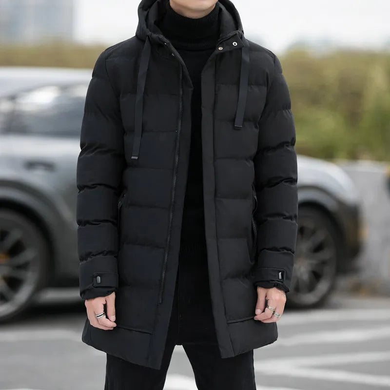 Veltic Men's Long Waterproof Puffer Jacket with Hood - Veltic