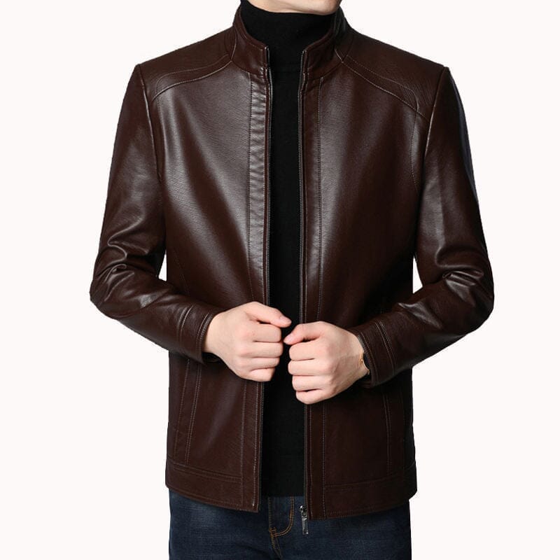 Men's Keanu Leather Jacket - Veltic