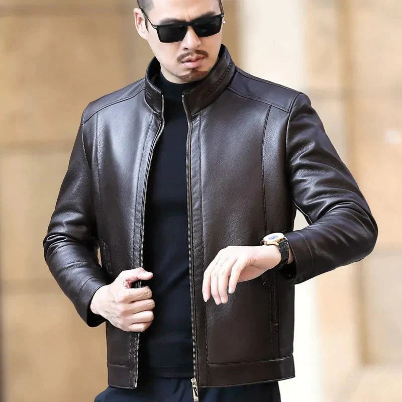 Men's Keanu Leather Jacket - Veltic