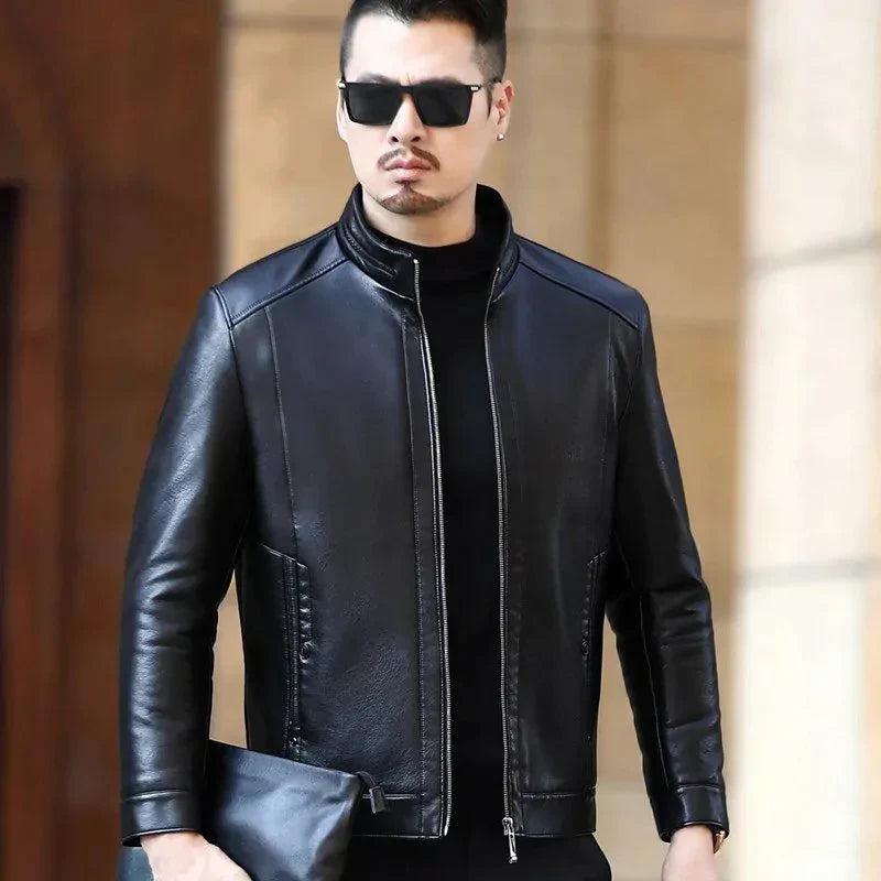 Men's Keanu Leather Jacket - Veltic