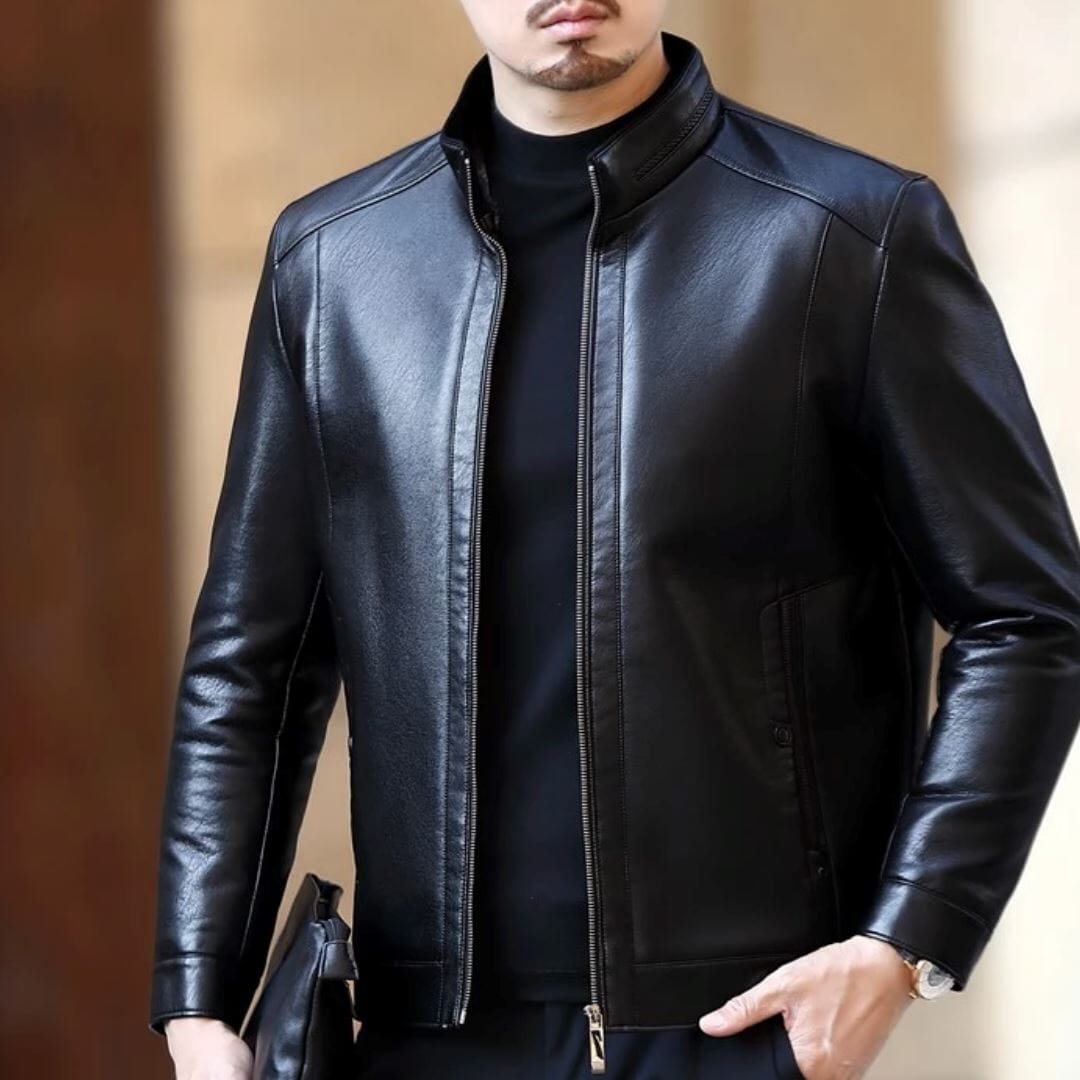 Men's Keanu Leather Jacket - Veltic