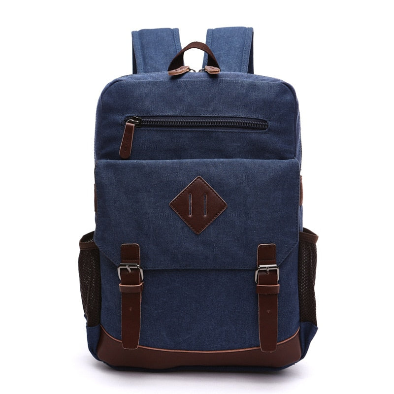 Veltic Executive Canvas Backpack with Leather Details - Veltic