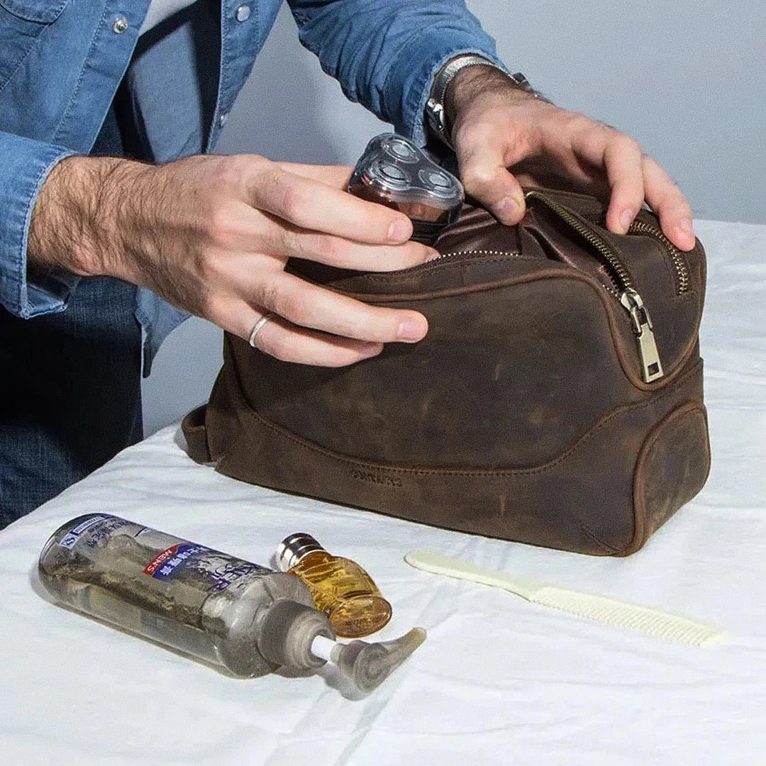 Veltic Leather Toiletry Bag - Veltic