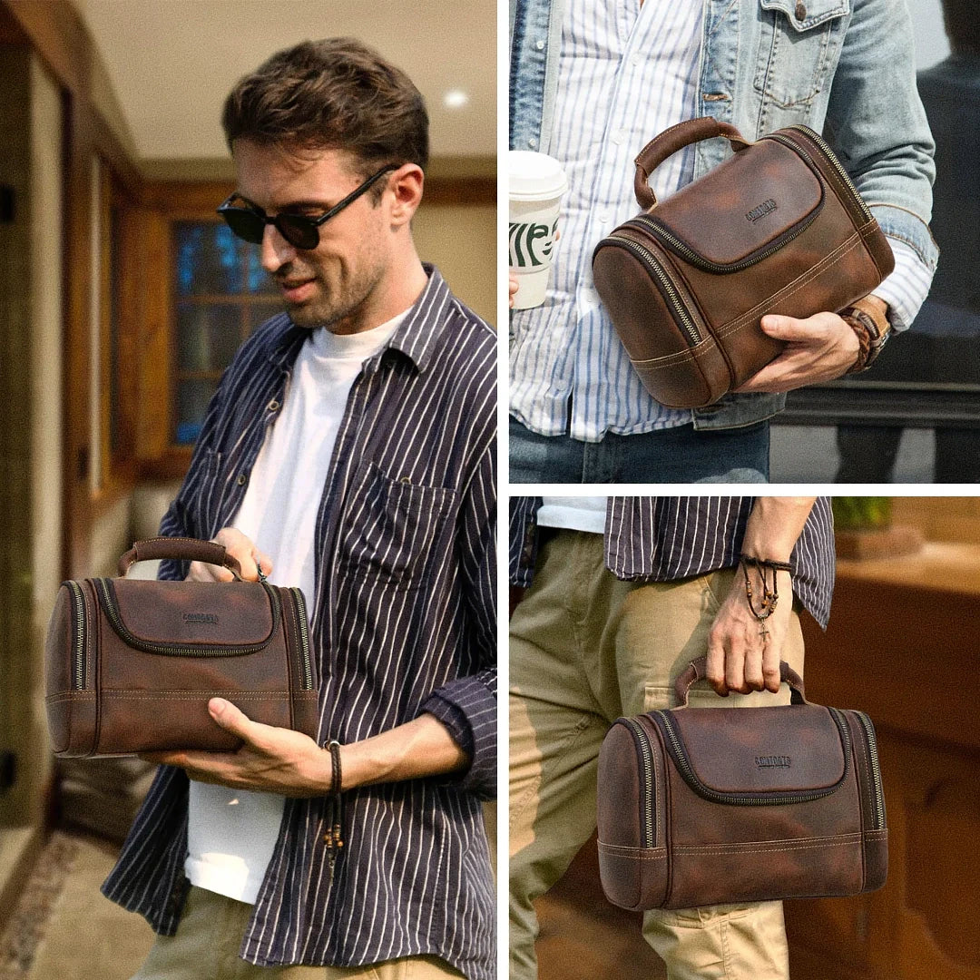 Veltic Leather Toiletry Bag Hughes - Veltic