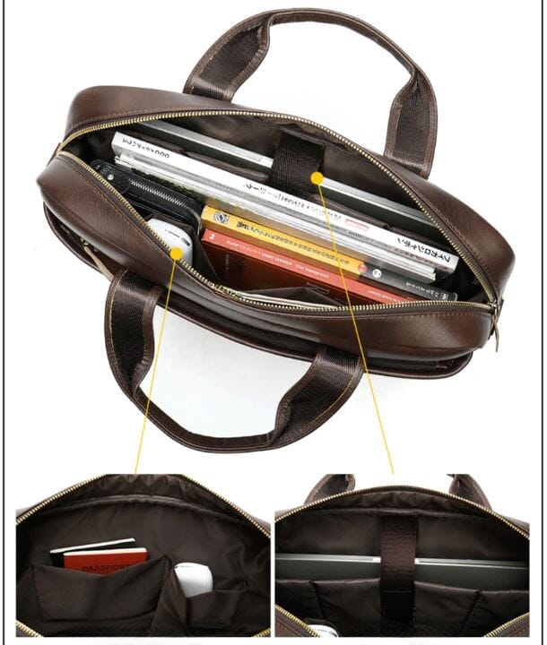 Atelier Leather Executive Laptop Briefcase - Veltic