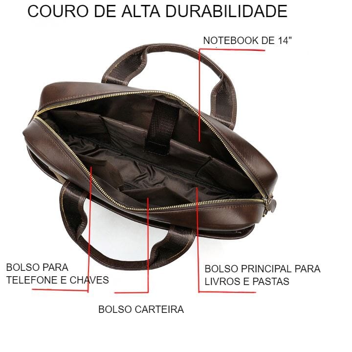 Atelier Leather Executive Laptop Briefcase - Veltic