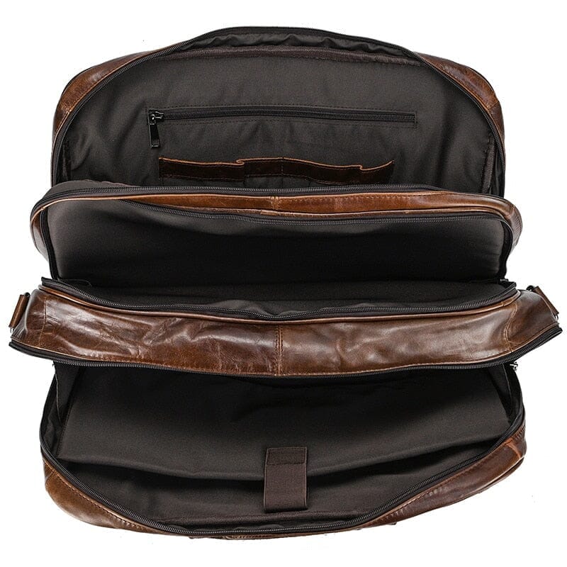 Edge Structured Leather Executive Briefcase - Veltic