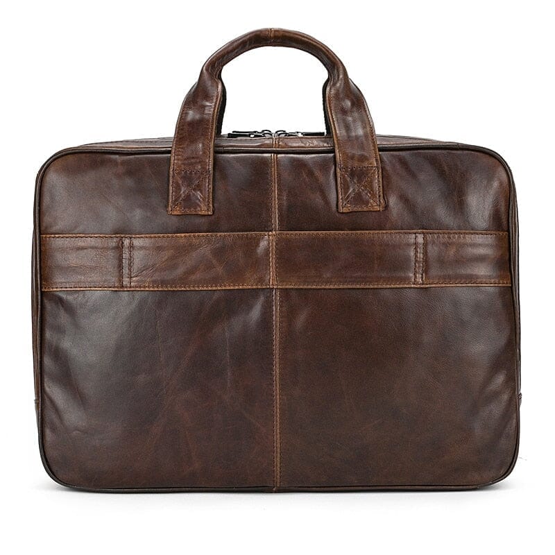 Edge Structured Leather Executive Briefcase - Veltic