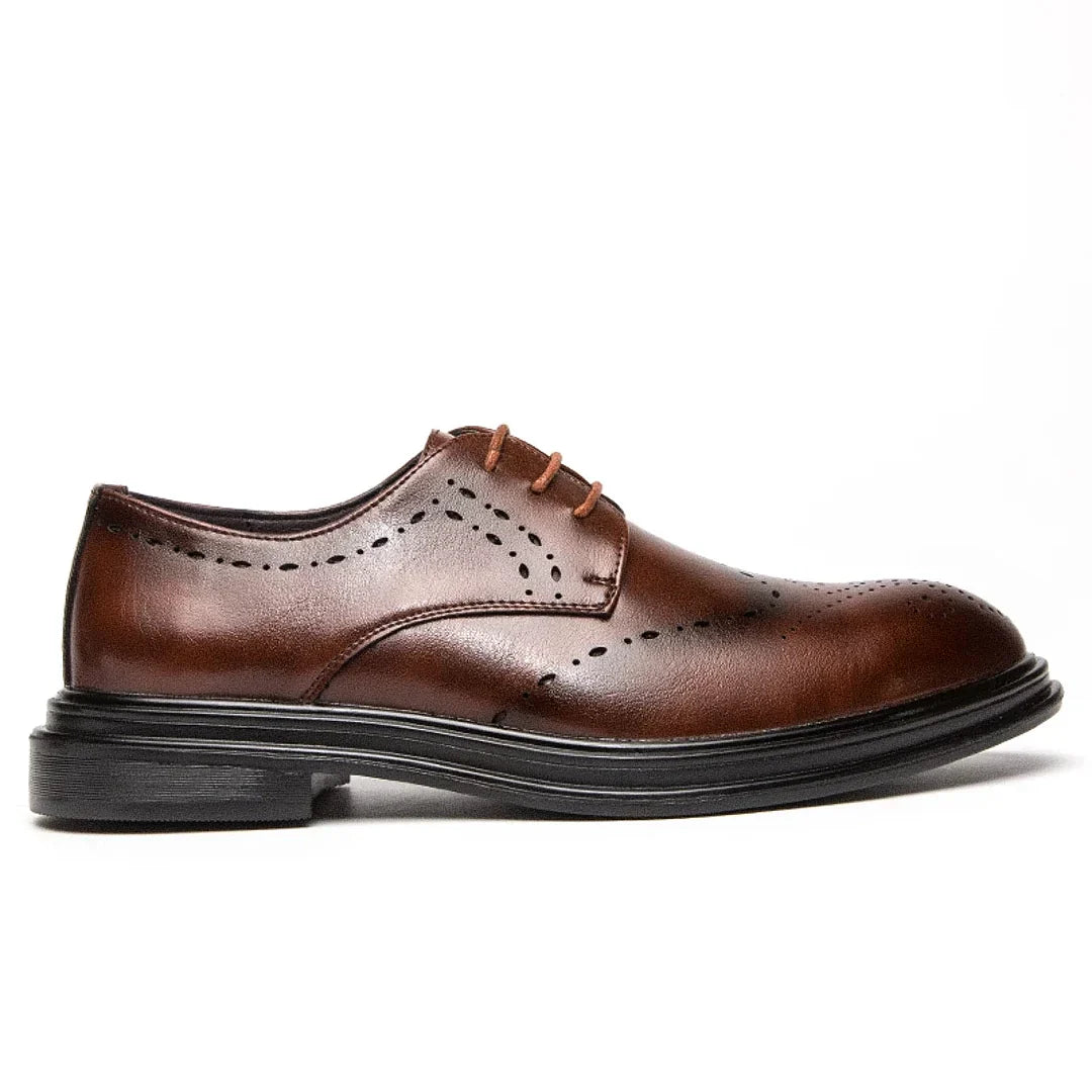 Men's Oviedo Leather Derby Shoes - Veltic