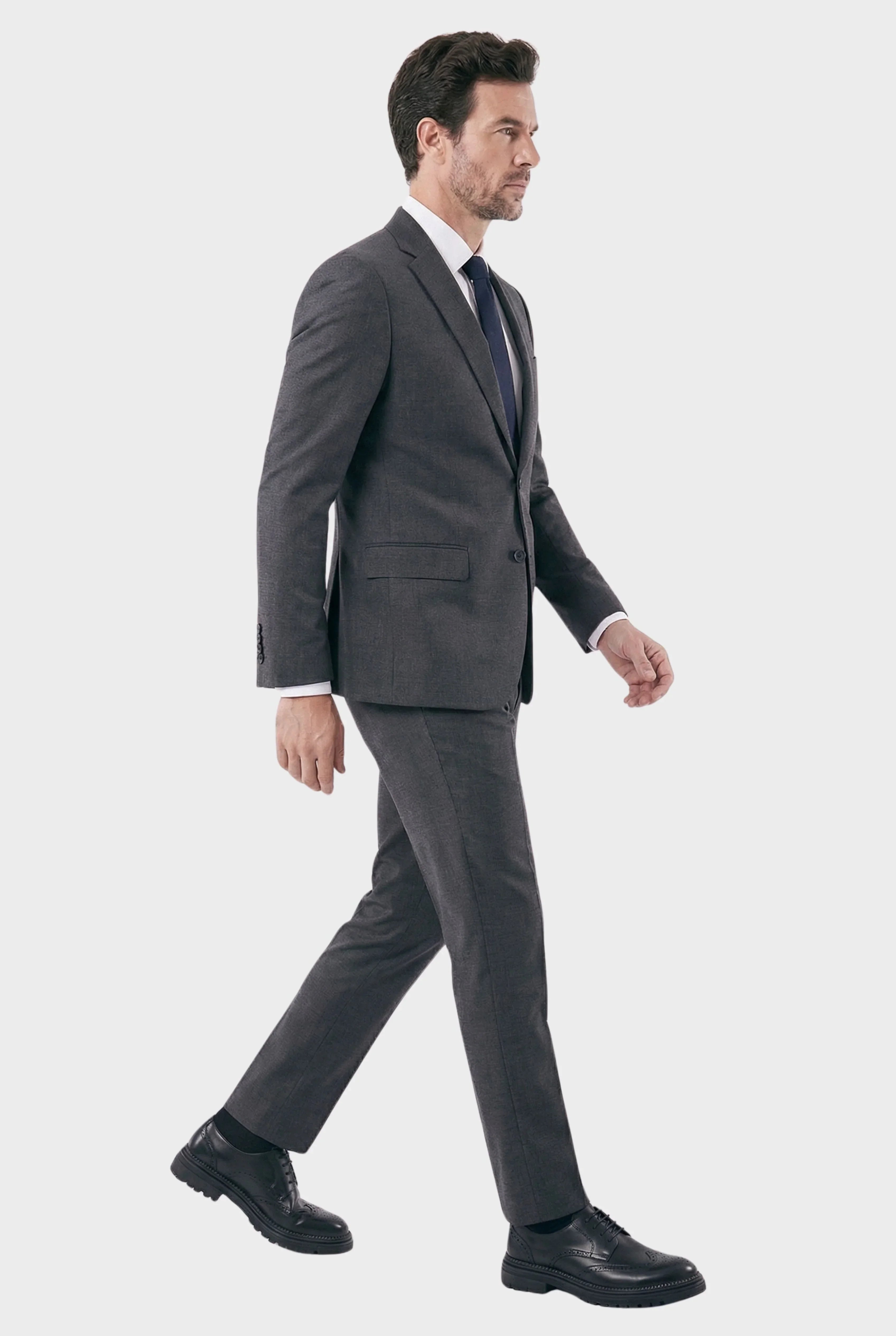 Men's Sevilha Textured Leather Derby Shoes - Veltic