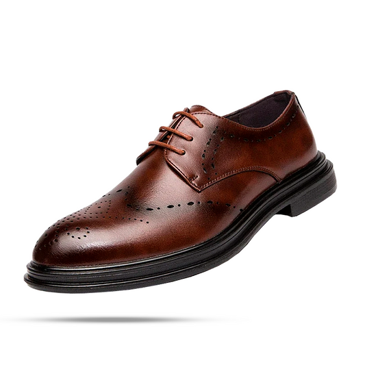 Men's Oviedo Leather Derby Shoes - Veltic